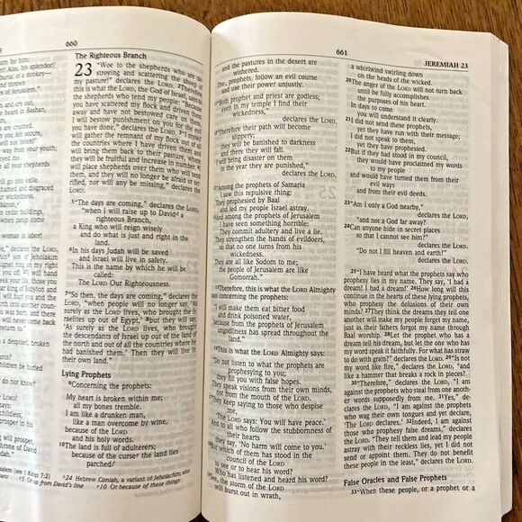 Thinline Holy Bible-NIV by Zondervan 1996 Navy Blue VERY GOOD - Picture 6 of 8